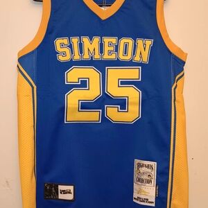 Derrick Rose Simeon HS Blue and Gold Basketball Jersey